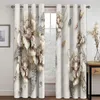 Curtain Modern Romantic Red Rose Print Lotus Pink 2 Pieces Thin Curtains For Living Room Bedroom Window Drape Decor