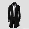 Men's Wool Blends Mens Overcoat Long Trench Coats Winter Pea Coats Double Breasted 10% Wool 90% Blends Coat Brand Clothing Y038 HKD230718