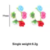 Hoop Earrings SAY Hello Bohemian Hawaiian Pure Handmade Colorful Charm Leaf Flower C Shaped Drop Stud Earring For Women Fashion Fabric