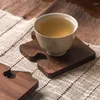 Table Mats Puzzle Walnut Wood Cup Mat Drink Cute For Coffee Cups Glasses Tea Pad Placemat Accessories