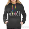 Herrtröjor herrar tröja för kvinnor rolig mörk materia - Android streckkod tryck avslappnad hoodie streatwear