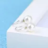 Boucles d'oreilles argent couleur guirlande perle pour femmes Style décontracté fille boucles d'oreilles personnalité bijoux