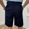 Shorts Masculino 2023 Gentleman's Italian Terno Short Summer Vintage Denim Naples Masculino de Alta Qualidade Pantalones Homme