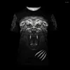 Hommes t-shirts 2023 été hommes T-shirt Premium tigre 3D imprimé Harajuku décontracté à manches courtes T-shirt unisexe hauts vêtements