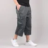 Herren-Shorts, Cargo-Sommer, lockere Freizeithose, elastische Taille, großer Outdoor-Jogging-Trend, mehrere Taschen 230718
