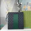 designer clutch bag luxe heren dames handtas dubbel letterteken met rood-groene singelband avondtasje hoogwaardige mode-make-uptassen