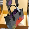 Мини -сумка для покупок сумки женская сумочка классическая буква печати тыква сплайсинг цветовой циркулярный кошель