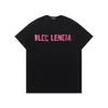 BLCGレンシアサマーTシャツハイストリートヒップホップスタイル100％コットン品質の男性と女性ドロップスリーブルーズTシャツ特大トップ23225