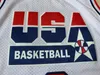 Outdoor Tshirts 1992 Dream Team #9 Basketball Jerseys Navy White All Stitched Throwback 230717