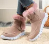 Zimowe kobiety futra ciepłe chelsea śnieżne buty swobodne buty Nowe krótkie pluszowe zamszowe buty kostki Flats Gladiator Sport Ladies Botas Mujer L230704