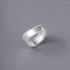 Cluster Ringen Minimalistische Real 925 Sterling Zilver Voor Vrouwen Fijne Sieraden Wave Glossy Kralen Rand Ring Vrouwelijke Vinger Accessoires