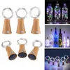 Garden Decorations Solar Wine Bottle Lights 6 PCS 20 LED Waterproof Copper Cork Shaped Firefly String for DIY Home Decor 230717