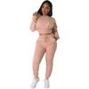 Lu Frauen Zwei Stück Top Legging Jogginghose Casual Crop Set Weiblichen Sweatshirt Hosen Trainingsanzug Anzug Outfit2024