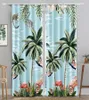 Curtain Jungle Wildlife World Animal Window For Bedroom Living Room Panels Wild Safari 3D Print Grommet Treatments