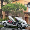 Diecast Model 1 32 SLR Roadster Alloy Sports Car Metal Toy Vehicles Simulation Sound Light Collection Kids Gifts 230617