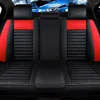 Car Seat Covers Universal Luxury Black/Black Red 5D PU Leather SUV 5-Seats Set Front Rear Waterproof Cushion