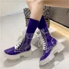 2022 mode Frauen Pu Transparente Plattform Stiefel Wasserdichte Stiefeletten Feminine Klar Dicken Boden Rain Sexy Weibliche Schuhe L230704