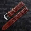 Watch Bands 12 14 16 18 20 22 24mm Crocodile Pattern Genuine Cow Leather Strap Band For Hours Watchband Man Ms