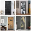 Stickers muraux Mode Noir Blanc Porte Auto-adhésif 3D Amovible Papier Peint pour Réfrigérateur Chambre Moderne Géométrie Affiche Art Peintures Murales 230717