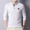 Men's Polos Good 100 Quality Cotton Men Brand Polo Shirt Designer Golf Long Sleeve Horse Tee for Casual Lapel Homme Fashion Male Us Top 230717