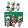 Figuras de brinquedo de ação 6 pçs/set Sonny 2ª geração Natal Pvc Kawaii Chocolate Páscoa Halloween Mini Modelo Colecionável Crianças Brinquedos Boneca Presente