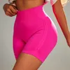 Shorts pour femmes taille haute sans couture Shorts côtelés ruchés Gym athlétique entraînement Yoga Shorts pour femmes fesses levage Gym Leggings court Mujer 230717