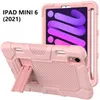 Diamond Design Kids Kickstand Tablet PC Cases for iPad Mini 6 5 4 Simple Fashion Rugged Robot Anti-falling Protective Shell with Stand Purple Mint