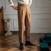 Costumes pour hommes 2023 luxe droit affaires décontracté hommes pantalons de haute qualité concepteur printemps automne élégant mâle loisirs longs pantalons formels P14