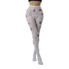 Calzini da donna 2 pezzi collant velati da donna leggings a vita alta con stampa floreale da donna pantaloni collant per la primavera autunno