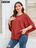 Kvinnors plus-storlek t-shirt gibsie plus size frill trim 3/4 hylsa fast t-shirt kvinna sommar casual o-hals kvinnor t-shirts 3xl 4xl big size topps tee 230717