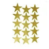 Embalagem para presente 3/5/7cm Die Cut Gold Star Adesivos de parede Adesivo fosco para quarto de crianças decoração de casa estrelinhas arte faça você mesmo decalques