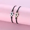 Charm Bracelets 2 pçs/set Cartoon Soccer Bracelet For Boys Girls Bonito Ajustável Futebol Esconder Corda Correspondência Acessórios Jóias