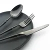Dinnerware Sets Mirror Dinner Tableware Kitchen Flatware Silverware 304 Stainless Steel Cutlery Set Knife Dessert Fork Tea Spoon