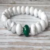 SN1074 2016 Mens Yoga Bracelet Howlite Malachite Bracelet Pierre Naturelle Mala Perles Bijoux Whole211i