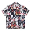 Men's Casual Shirts Japanese Style WACKO MARIA Hawaii Men Women Short Shirt Tee Clothing Fashion