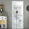 Duvar Çıkartmaları Modern Yaratıcı Kapı Manzara Çiçekleri 3D Duvar Kağıdı Vinil Po Koridor Odası Dekor Çıkartma Posterleri 230717