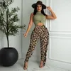 Pantalon femme EWSFV 2023 été femmes mode décontracté tout match mignon sport couture frangé Camouflage longue