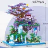 Block Balody 16260 World Architecture Mini Diamond Waterfall Pool Buildblock Mini Street View Sakura Tree House Brick Gifts R230718