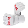 Équipement de protection Gants Mma Gants de sac d'arts martiaux à demi-doigts Mitaines d'entraînement au combat Gants de boxe pour Grappling Sparring Mma Muay Thai Workout HKD230718