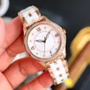 Högkvalitativa klockor Fashion Women's Watches Japanese Quartz Sport 35mm Diamond Bezel Sapphire Pink Stainless Steel Strap Fashion Watch