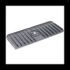 Tapis de table évier de cuisine pare-éclaboussures tapis de robinet en silicone tampon de drainage derrière les accessoires gris