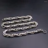 Цепочки S925 Серебряное серебро 7 мм двойное овальное ожерелье Rolo Link Collece 21,6 "L Марка 925