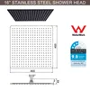 Onyzpily Showerhead Rainfall Black 8101216 inch Ultrathin Stainless Steel Square Top Spray Wall Mounted Rainfall Shower He L230620