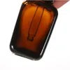 10 20 30 50 100 ml amberkleurige vierkante glazen flessen met oogdruppelaar Aluminium dop Essentiële oliefles voor laboratoriumchemicaliën, colognes, parfum Wiend