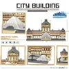 Bloklar 3377pcs Paris Louvre Müzesi Model Yapı Blokları Dünya Mimarisi Mini DIY DIY MICRO BLOKLAR TUKANLARI BLOKS R230718