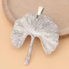 Pendant Necklaces 2pcs/Lot Tibetan Silver Large Ginkgo Biloba Leaf Charms Pendants For DIY Necklace Jewelry Making Findings Accessories