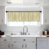 Rideau géométrique minimaliste dégradé court Tulle rideaux pour cuisine café Voile transparent demi-rideau chambre porte