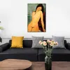 Figure féminine Toile Art Nude Bather Amedeo Modigliani Peinture Peint À La Main À L'huile Moderne Bureau Décor