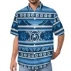 Мужские повседневные рубашки Nordic Damask Vintage Print Beach Shirt Summer Streetwear Blouses Mens Custom Plus размер