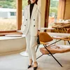 Women's Two Piece Pants Black Suit Jacket For Women Spring 2023 Large Size Business Clothing Dignified Fan High-End